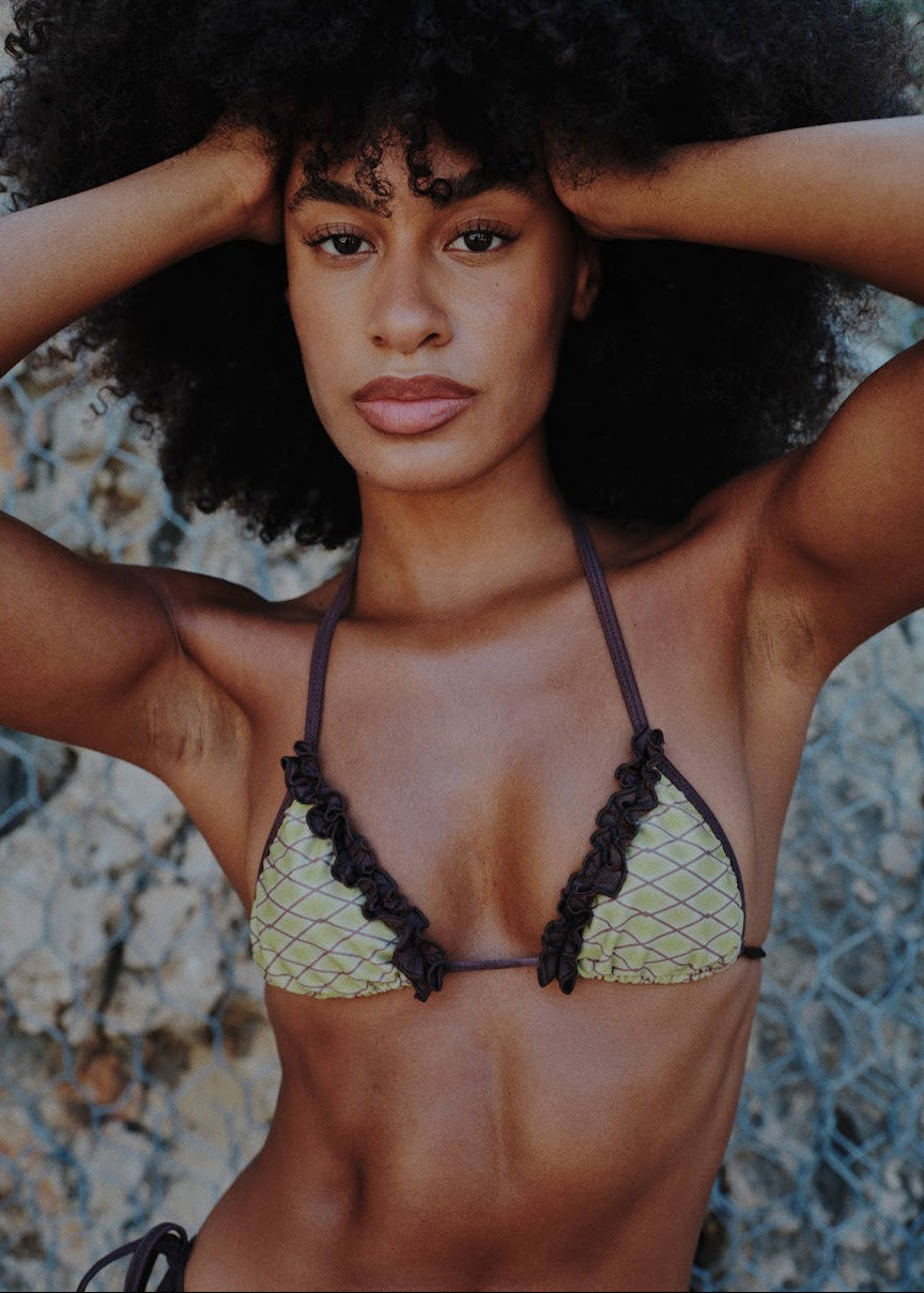 Polita Ruffle Top // Pistachio